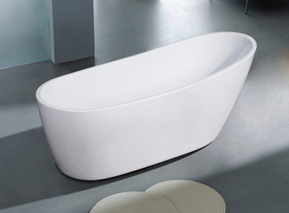 Enjoy a Deep Quiet Soak, Oval Soaking Bathtub by Alfi