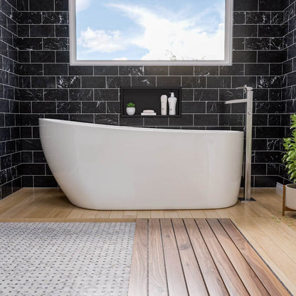 Enjoy a Deep Quiet Soak, Oval Soaking Bathtub by Alfi