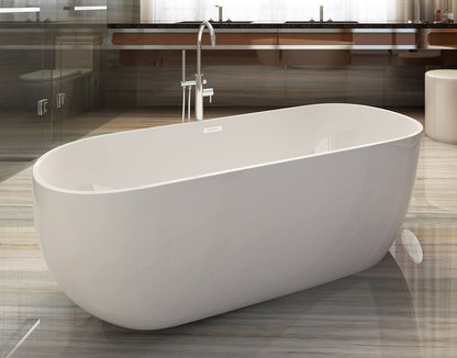 Deeper than Standard Immersion. Oval Soaking Bathtub by Alfi