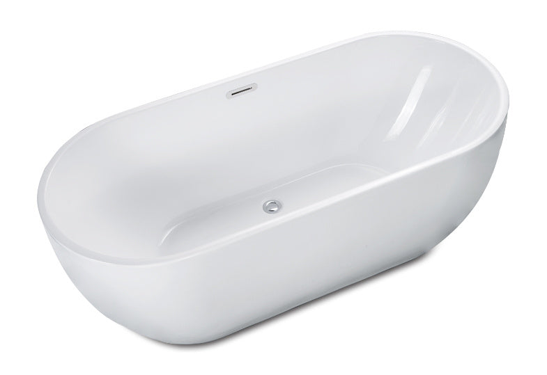 Deeper than Standard Immersion. Oval Soaking Bathtub by Alfi