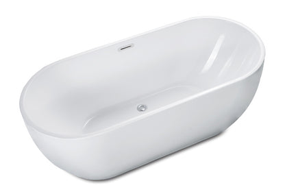 Deeper than Standard Immersion. Oval Soaking Bathtub by Alfi