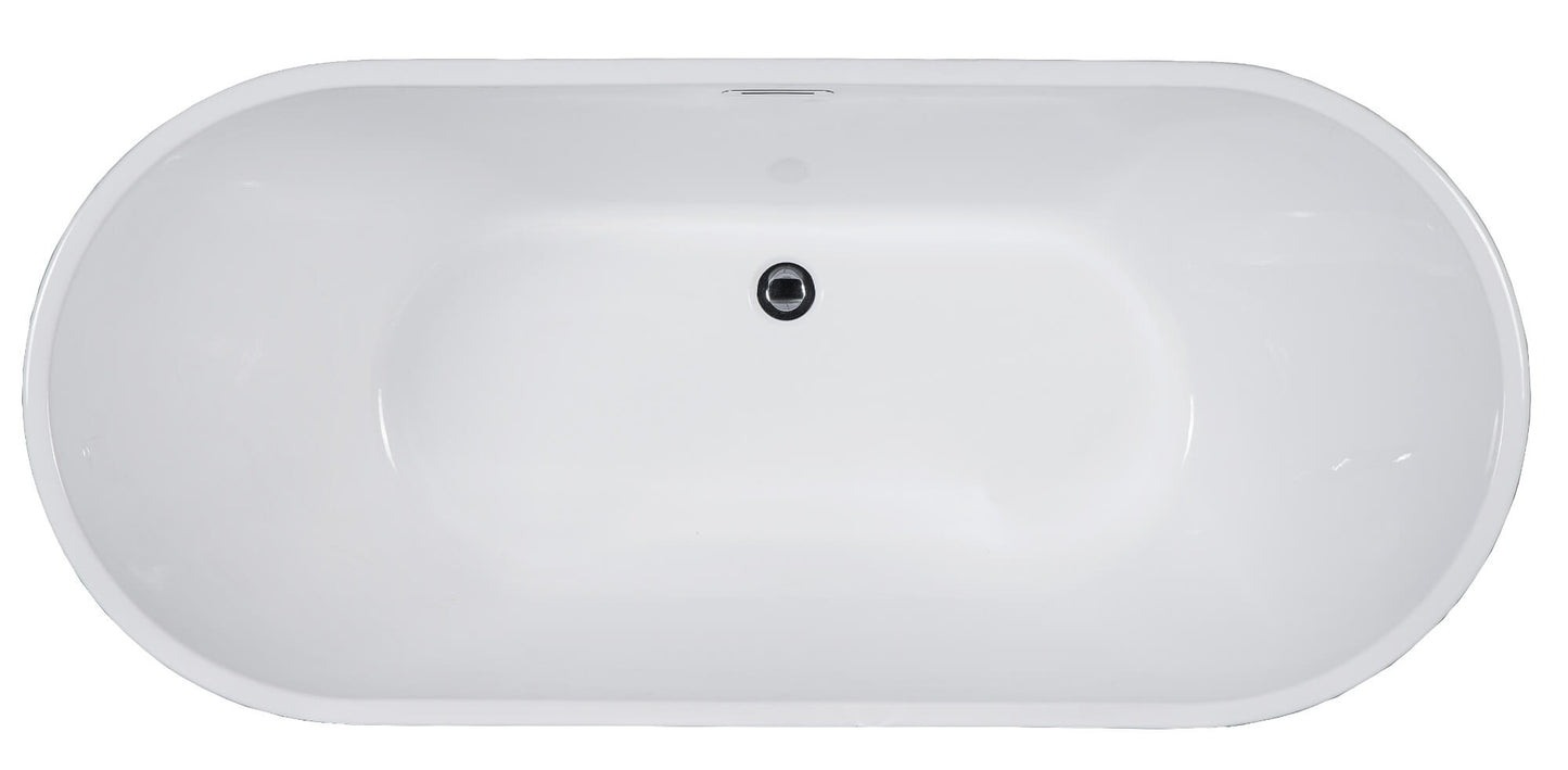 Deeper than Standard Immersion. Oval Soaking Bathtub by Alfi