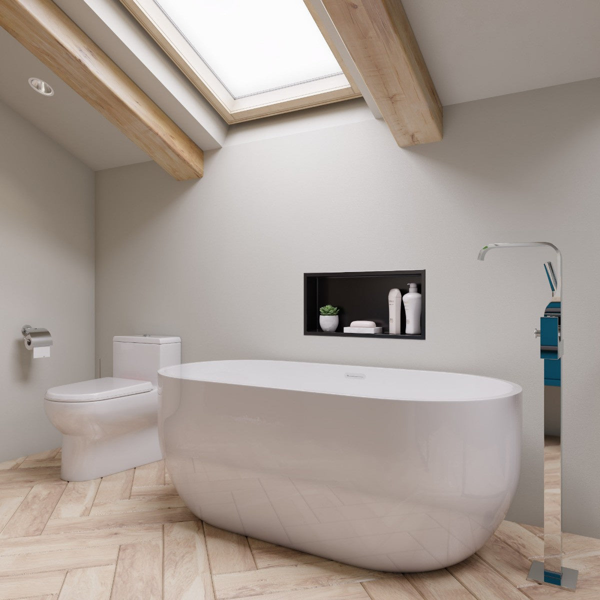 Deeper than Standard Immersion. Oval Soaking Bathtub by Alfi
