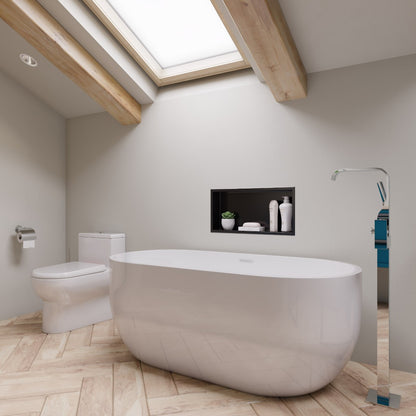 Deeper than Standard Immersion. Oval Soaking Bathtub by Alfi
