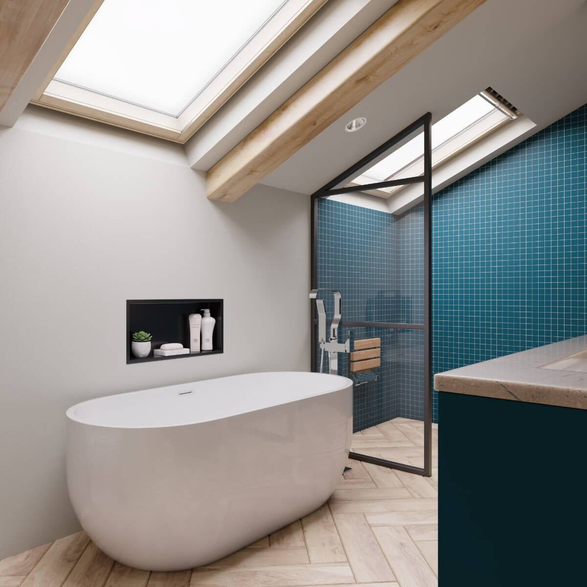 Deeper than Standard Immersion. Oval Soaking Bathtub by Alfi