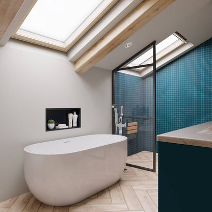 Deeper than Standard Immersion. Oval Soaking Bathtub by Alfi
