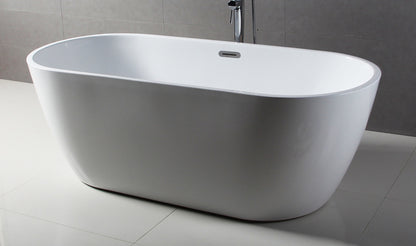 Oval Acrylic Free Standing Soaking Bathtub by Alfi