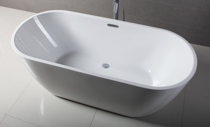 Oval Acrylic Free Standing Soaking Bathtub by Alfi