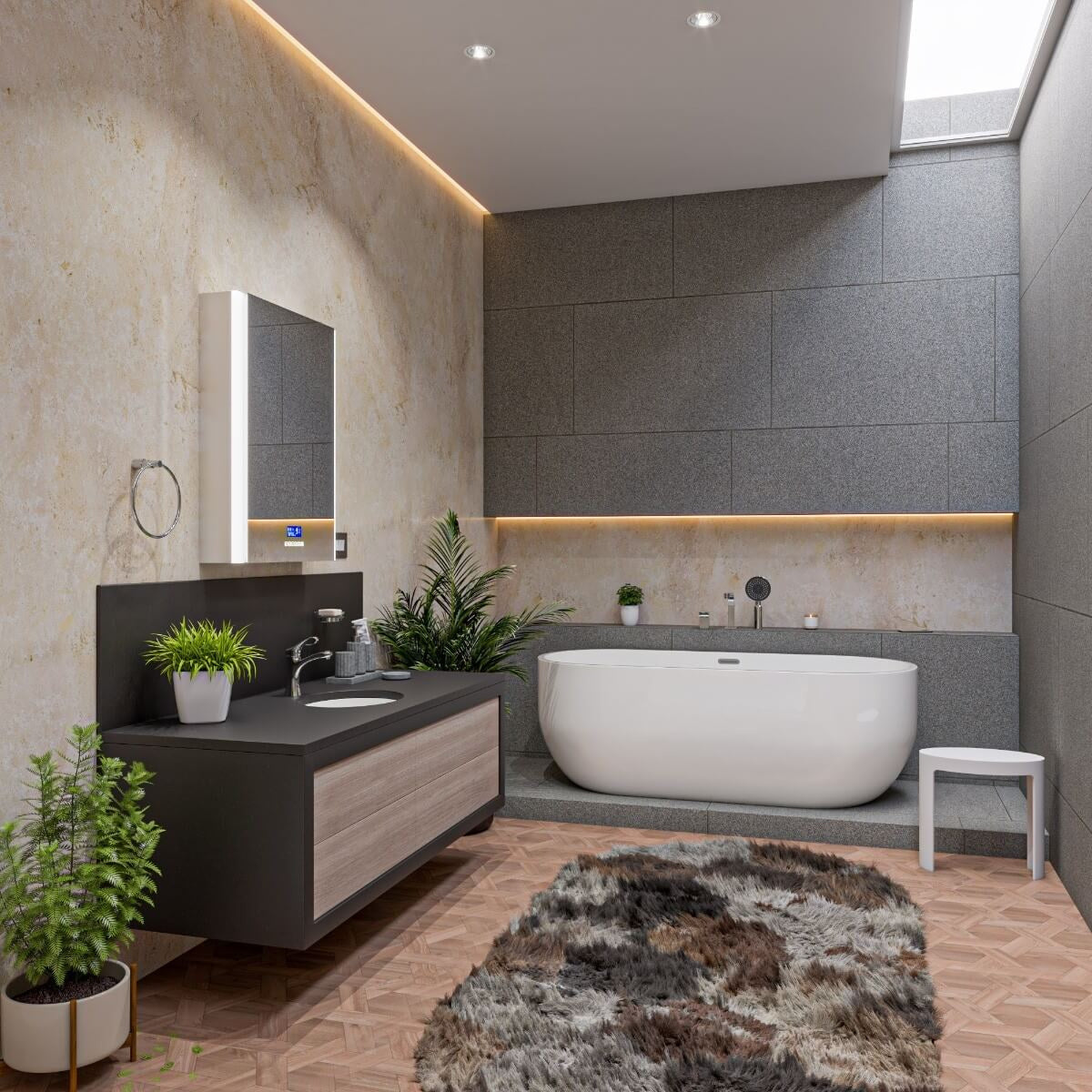 Oval Acrylic Free Standing Soaking Bathtub by Alfi