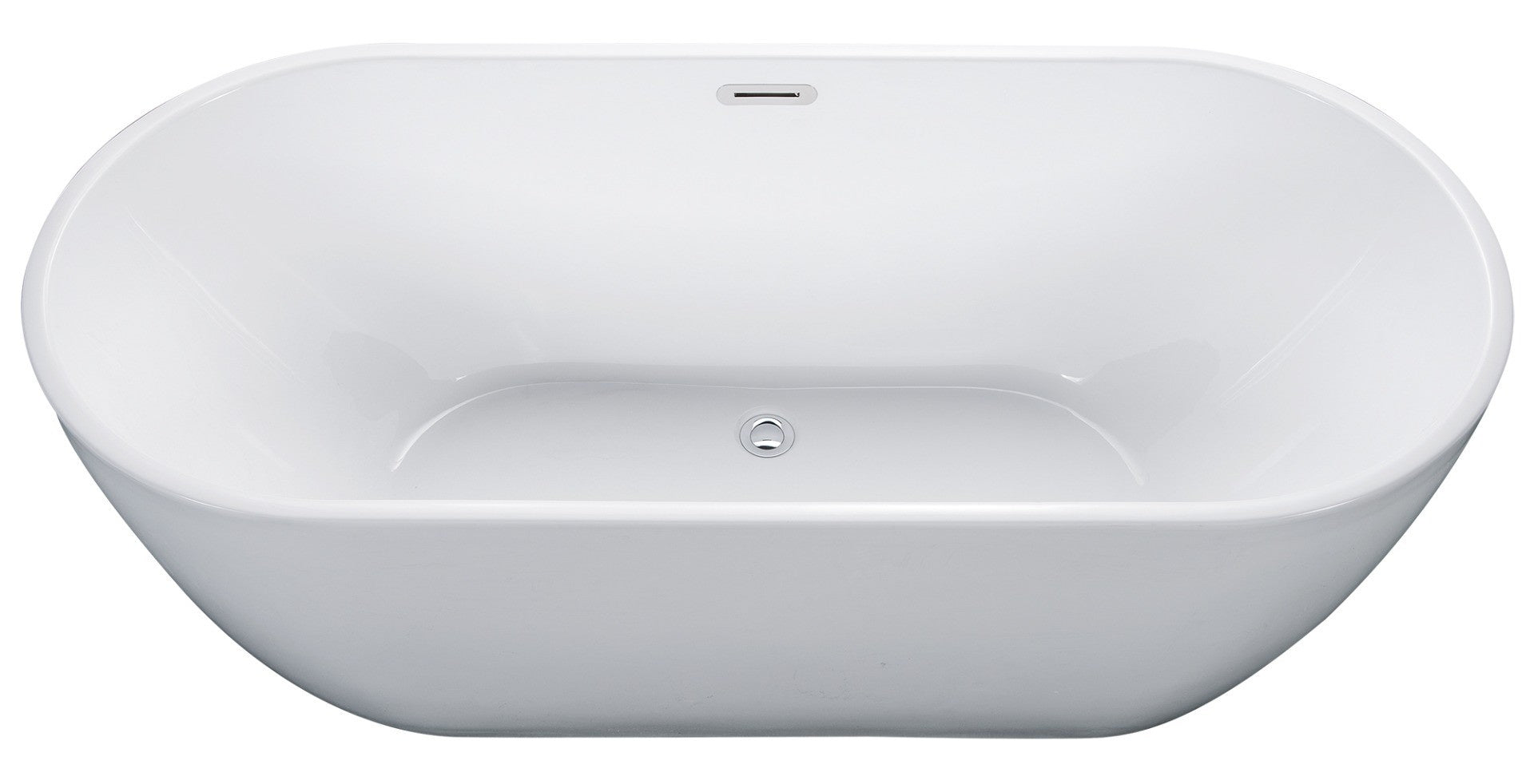 Oval Acrylic Free Standing Soaking Bathtub by Alfi
