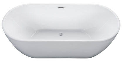 Oval Acrylic Free Standing Soaking Bathtub by Alfi