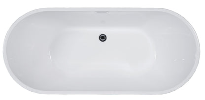 Oval Acrylic Free Standing Soaking Bathtub by Alfi