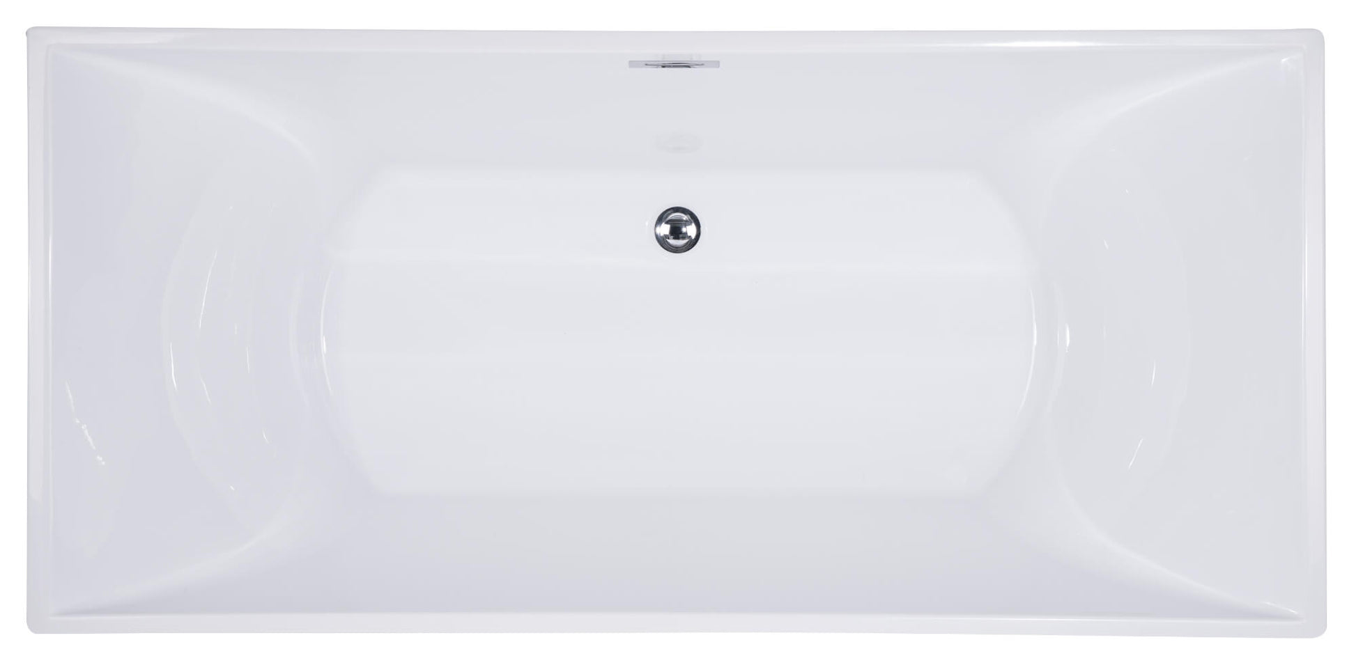 Inch White Rectangular Acrylic Free Standing Soaking Bathtub by Alfi