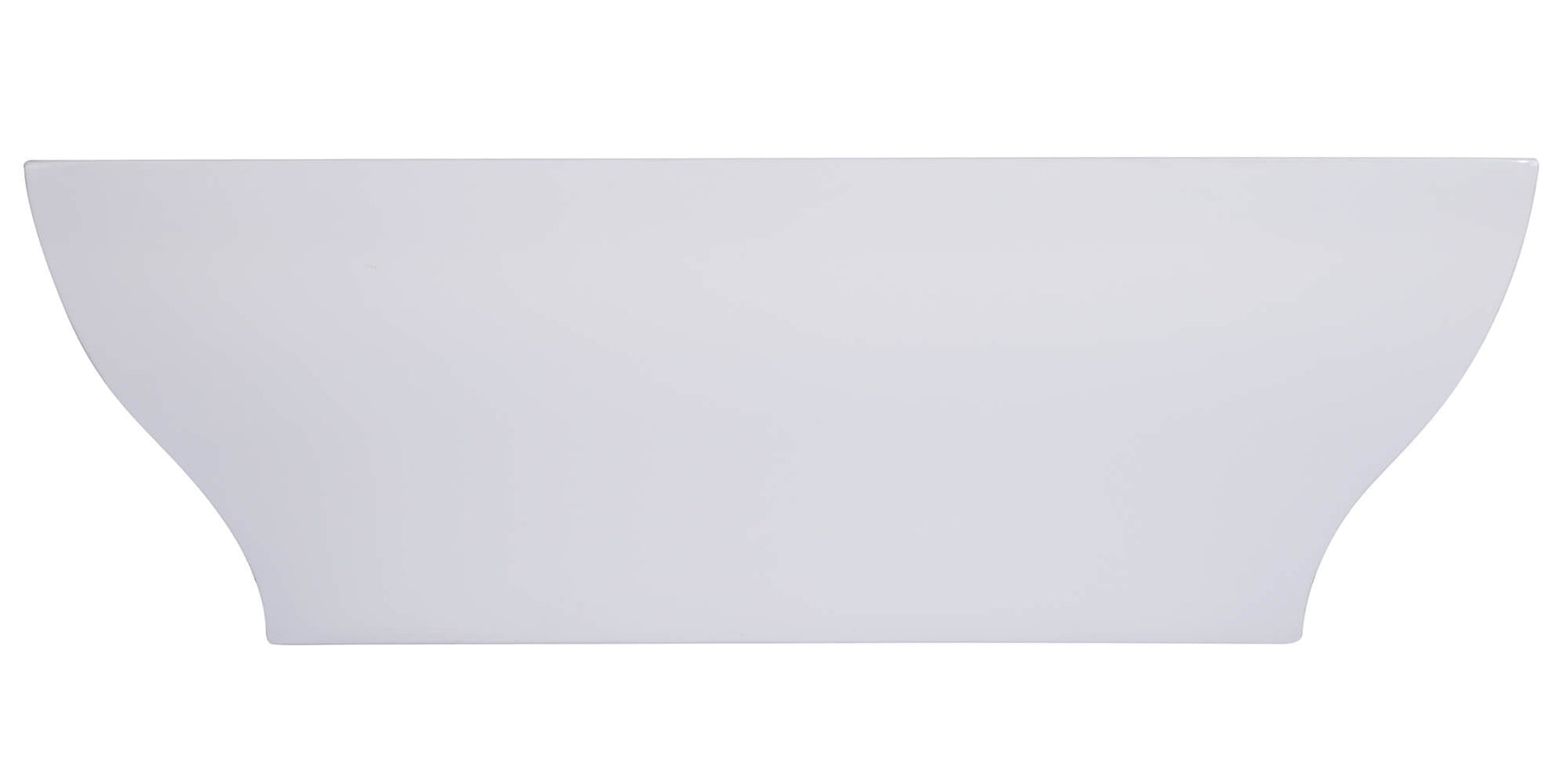 Inch White Rectangular Acrylic Free Standing Soaking Bathtub by Alfi