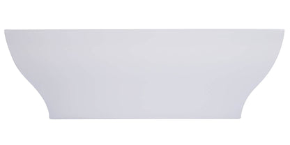 Inch White Rectangular Acrylic Free Standing Soaking Bathtub by Alfi