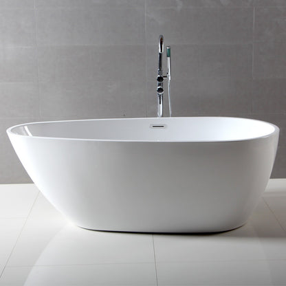White or Black Oval Soaking Bathtub by Alfi