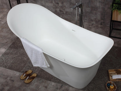 Soaking Slipper Bathtub Solid Surface by Alfi