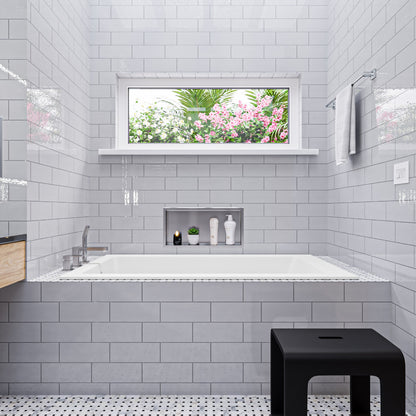 59" Rectangular Drop In Bathtub by Alfi