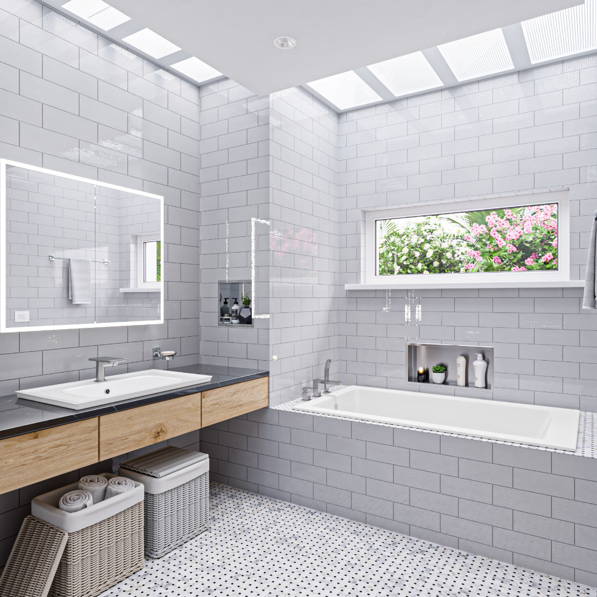 59" Rectangular Drop In Bathtub by Alfi