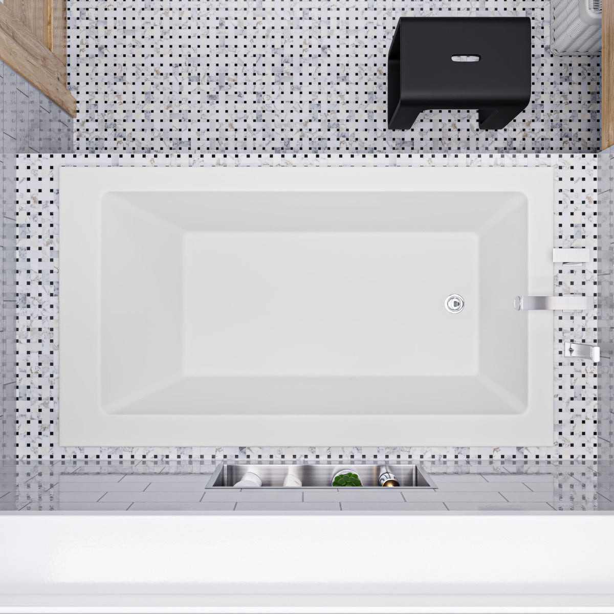 59" Rectangular Drop In Bathtub by Alfi