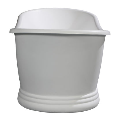 Pedestal Solid Surface Resin Bathtub by Alfi