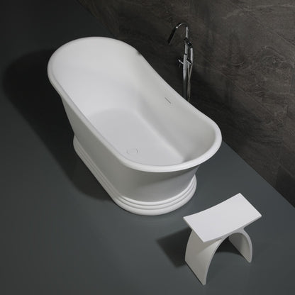 Pedestal Solid Surface Resin Bathtub by Alfi