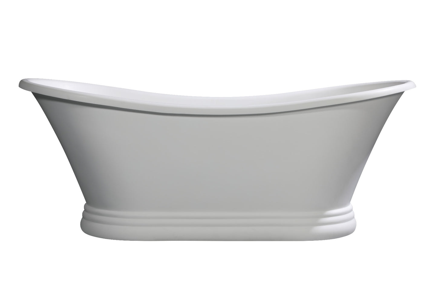 Pedestal Solid Surface Resin Bathtub by Alfi