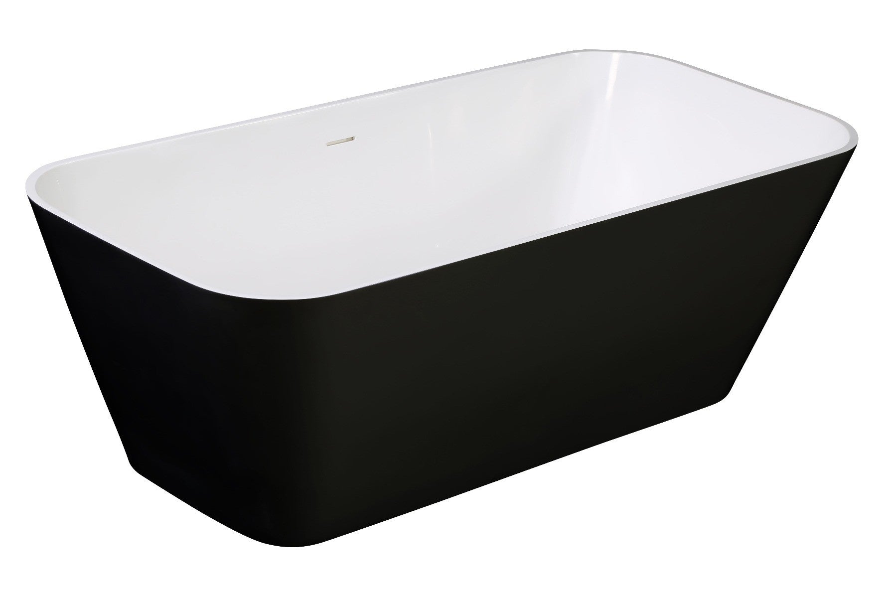 Rectangular Solid Surface Smooth Resin Soaking Bathtub by Alfi