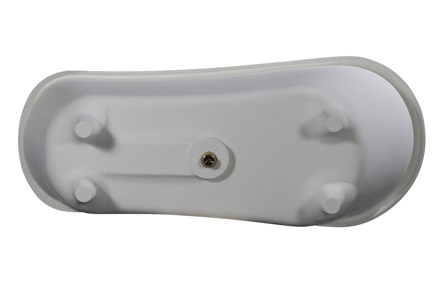 67" White Matte Clawfoot Solid Surface Resin Bathtub by Alfi