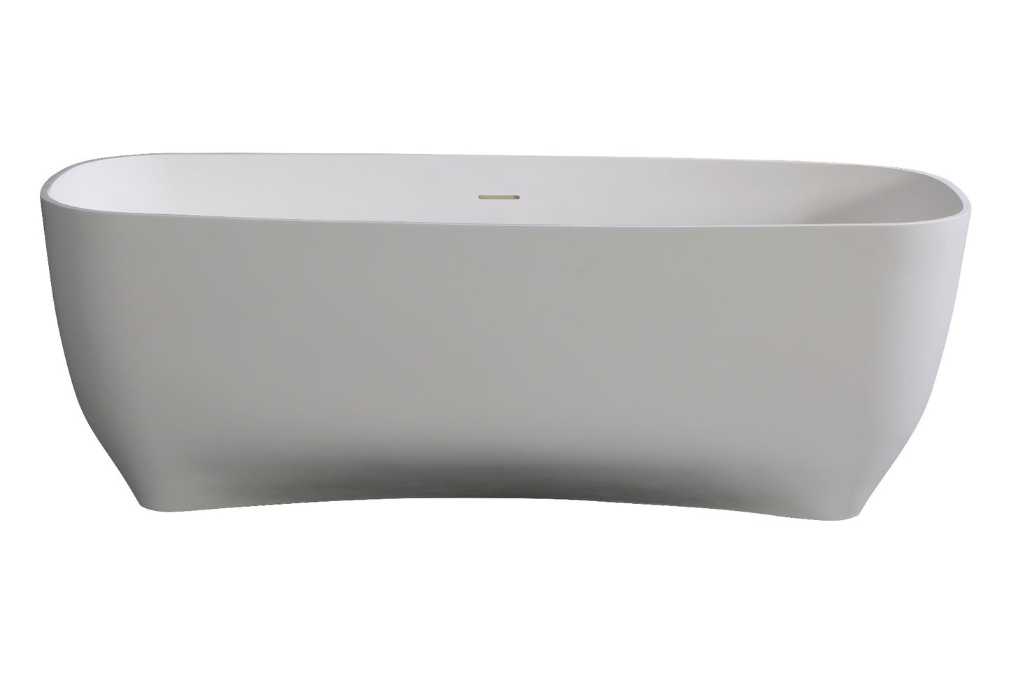 68" White Matte Solid Surface Resin Bathtub by Alfi