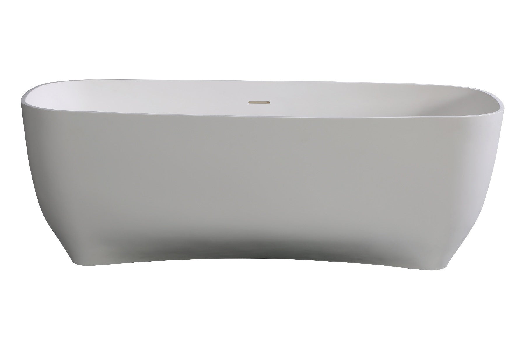 68" White Matte Solid Surface Resin Bathtub by Alfi