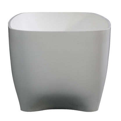 68" White Matte Solid Surface Resin Bathtub by Alfi