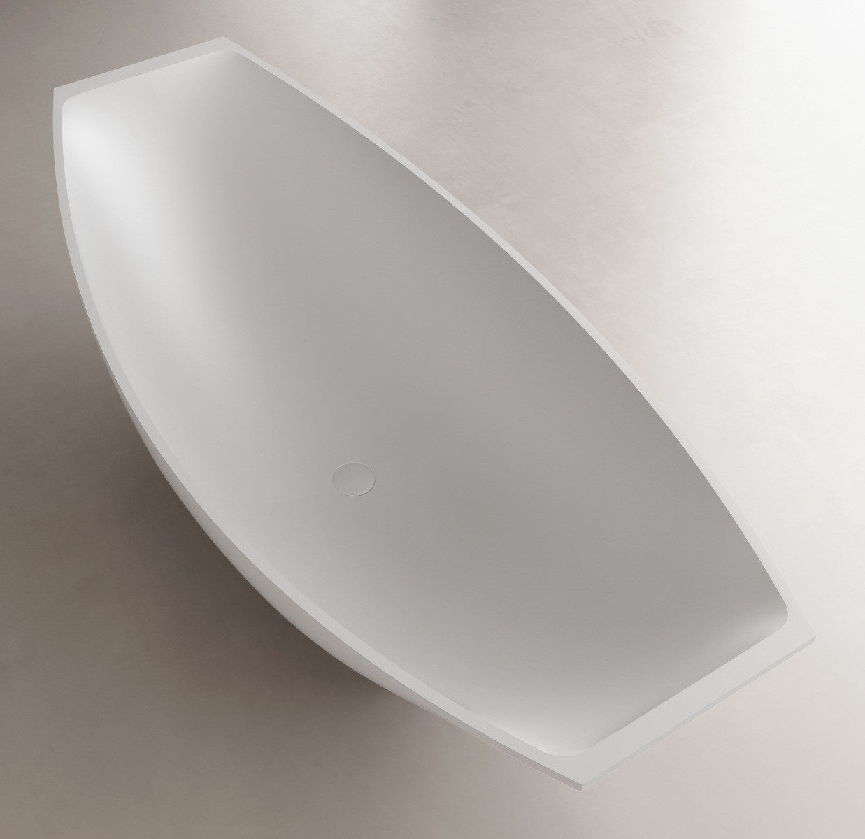 70" Solid Surface Resin Free Standing Hammock Style Bathtub by Alfi