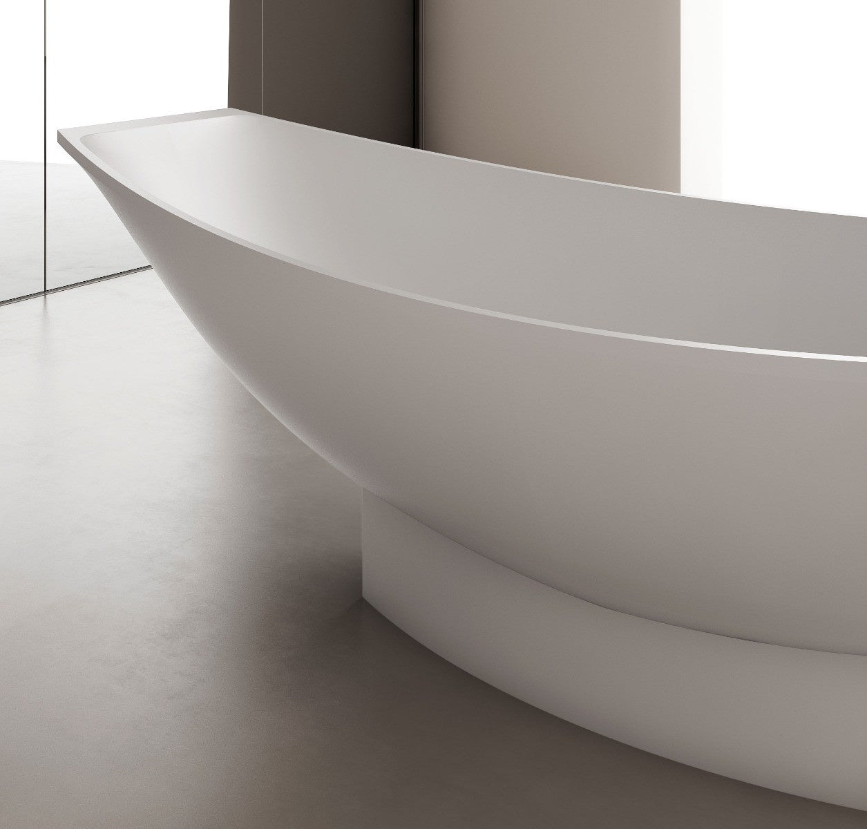 70" Solid Surface Resin Free Standing Hammock Style Bathtub by Alfi