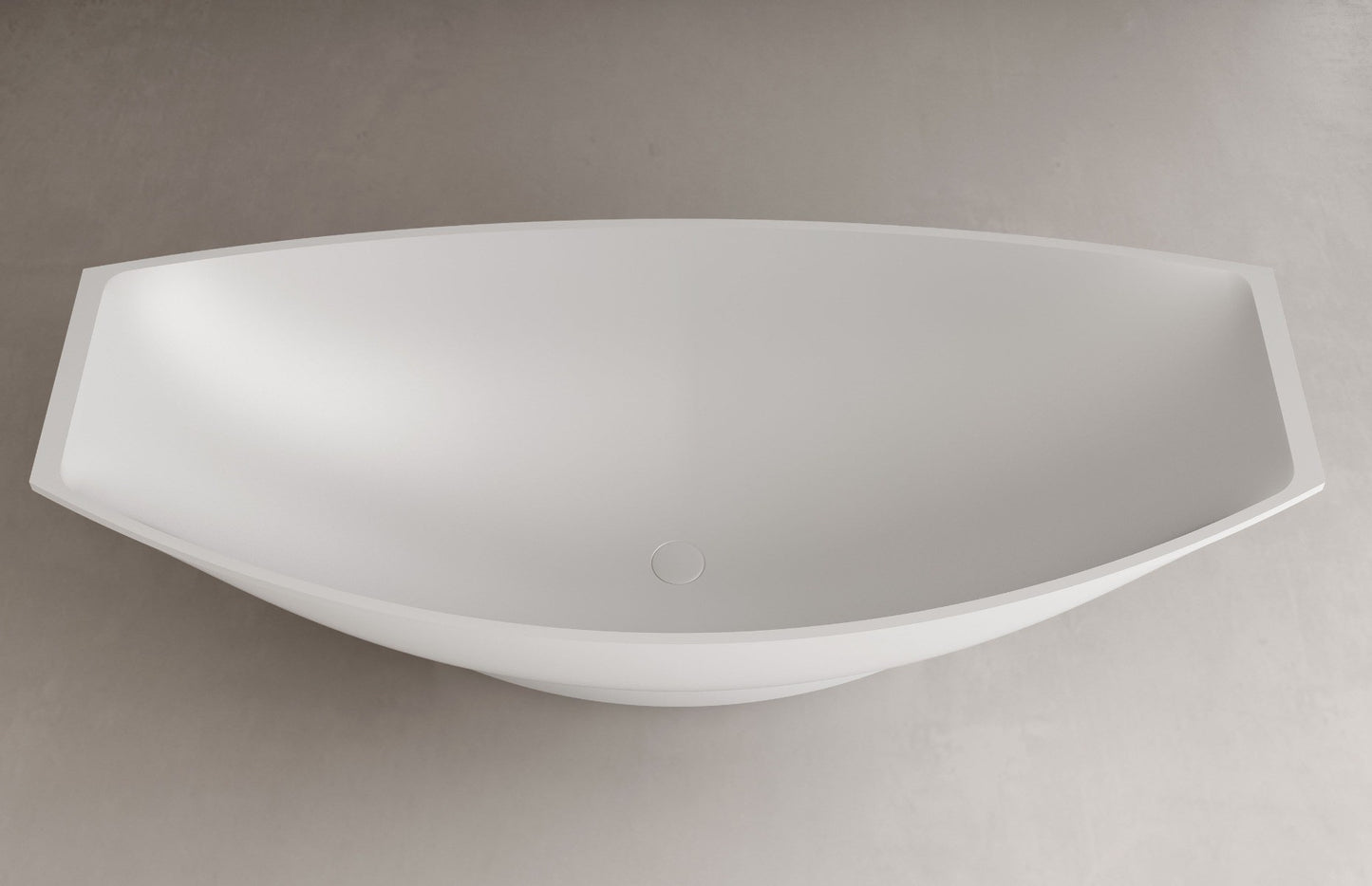 70" Solid Surface Resin Free Standing Hammock Style Bathtub by Alfi