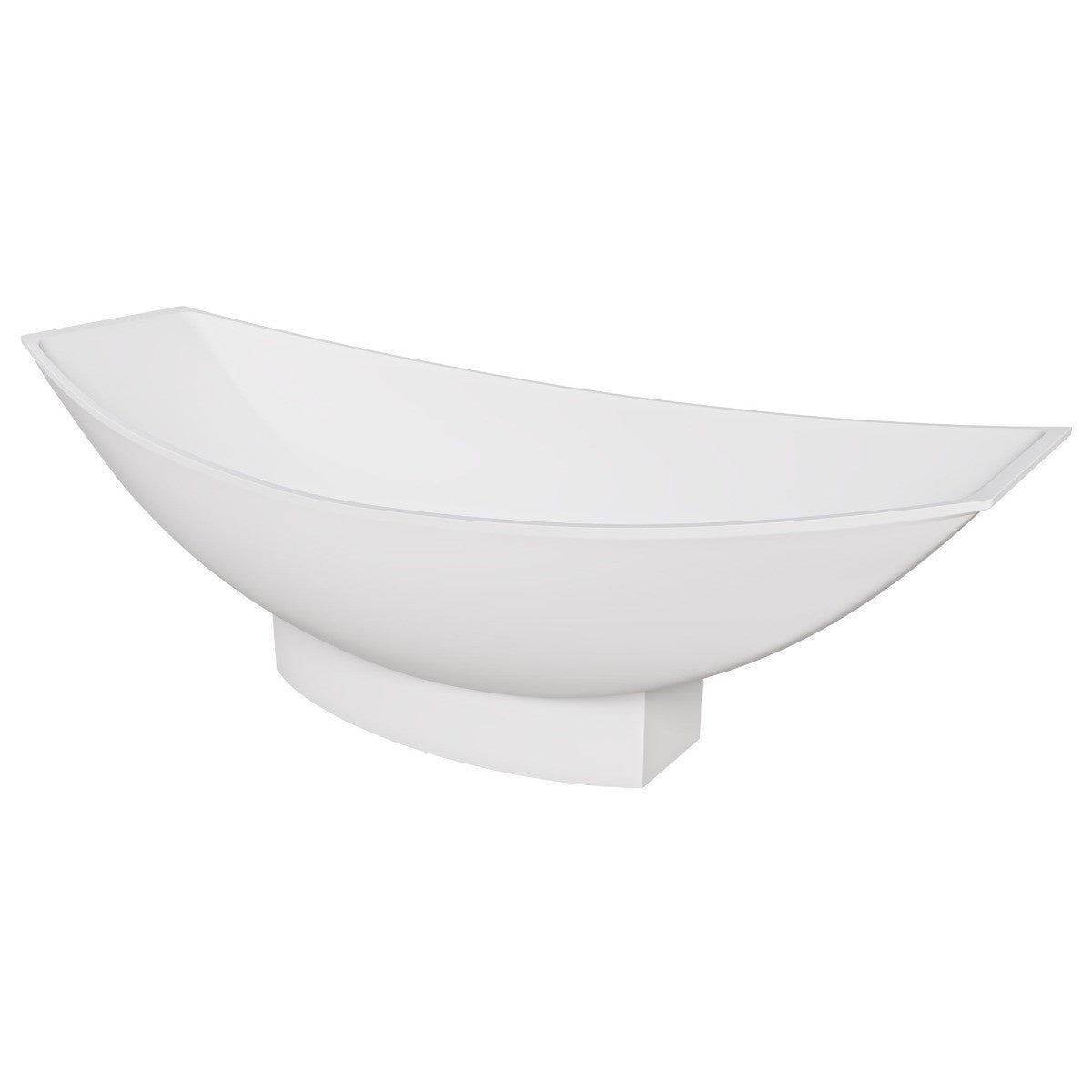 70" Solid Surface Resin Free Standing Hammock Style Bathtub by Alfi