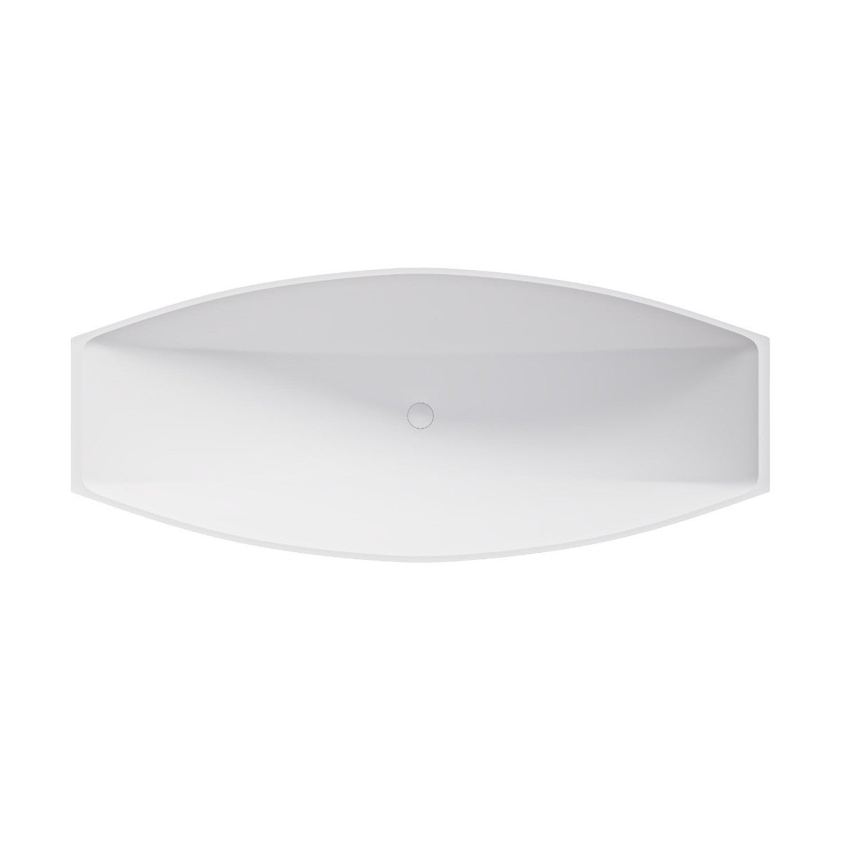 70" Solid Surface Resin Free Standing Hammock Style Bathtub by Alfi