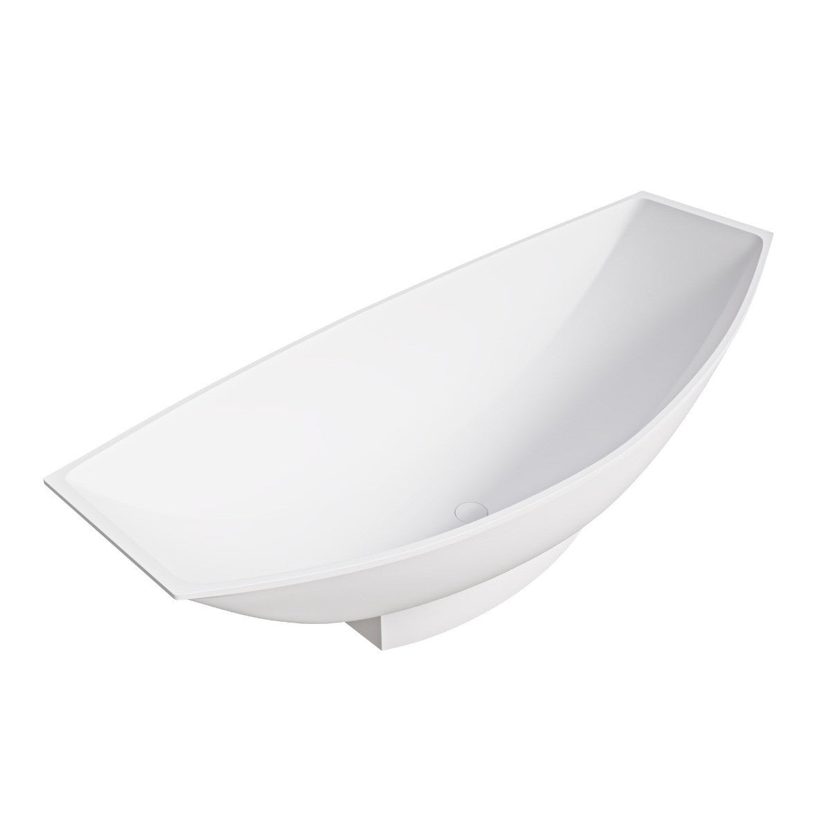 70" Solid Surface Resin Free Standing Hammock Style Bathtub by Alfi