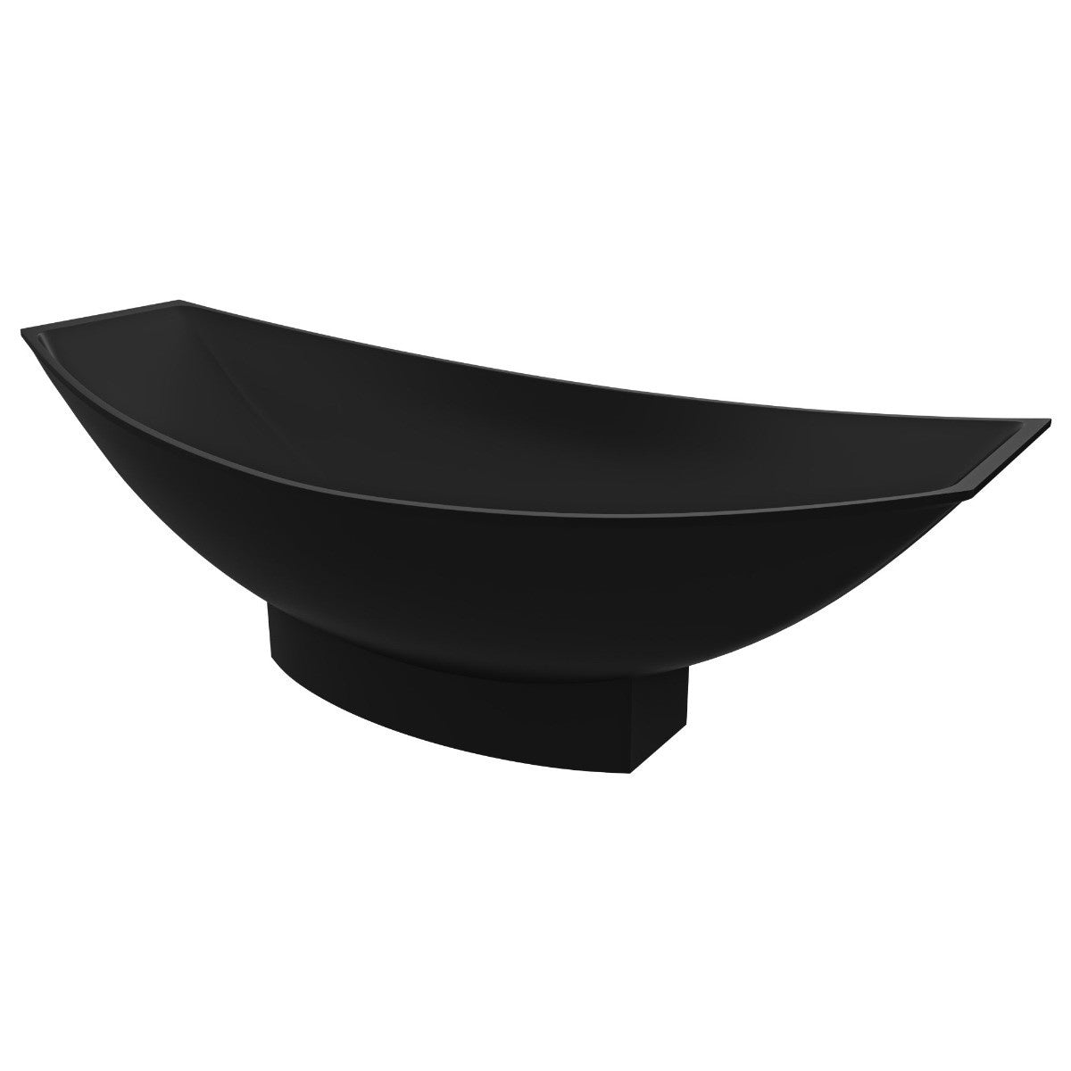 70" Solid Surface Resin Free Standing Hammock Style Bathtub by Alfi