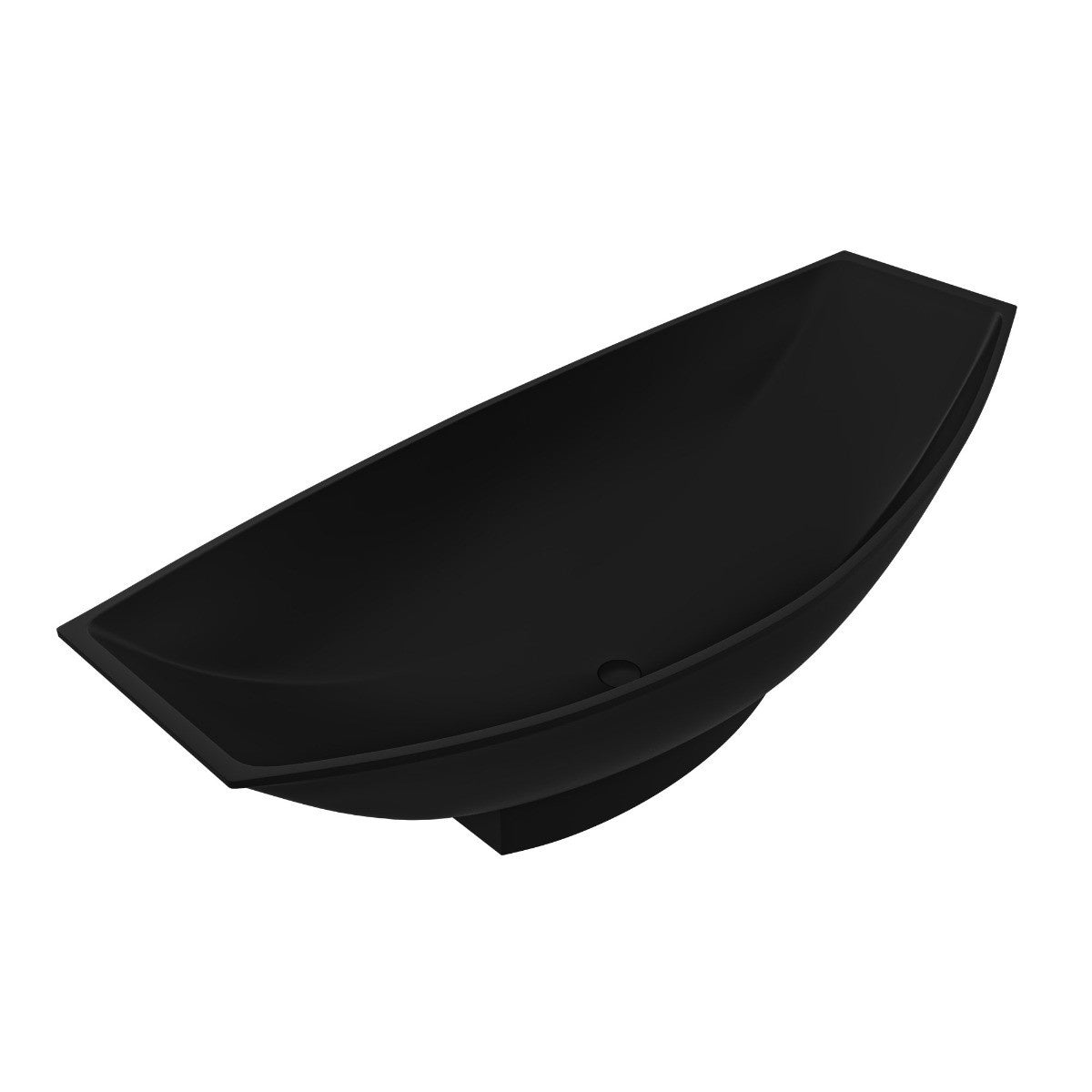 70" Solid Surface Resin Free Standing Hammock Style Bathtub by Alfi