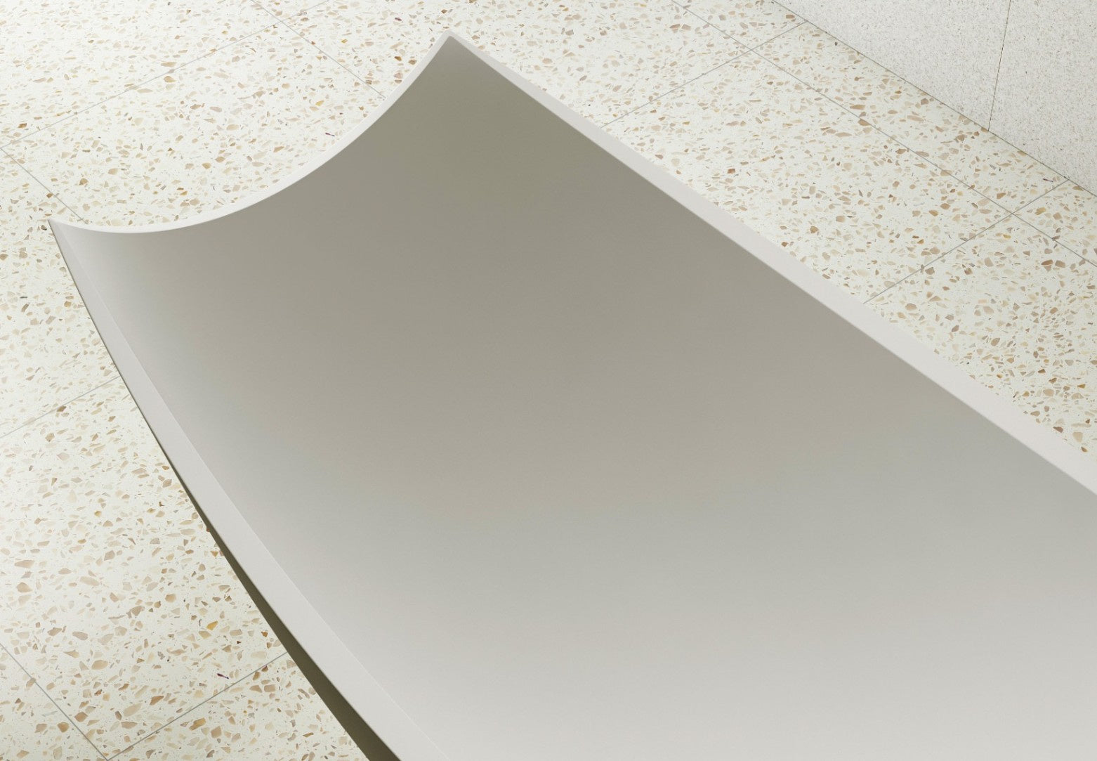 71" Solid Surface Resin Free Standing Hammock Style Bathtub by Alfi