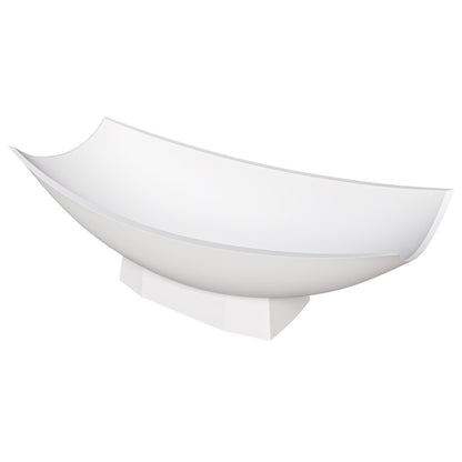 71" Solid Surface Resin Free Standing Hammock Style Bathtub by Alfi