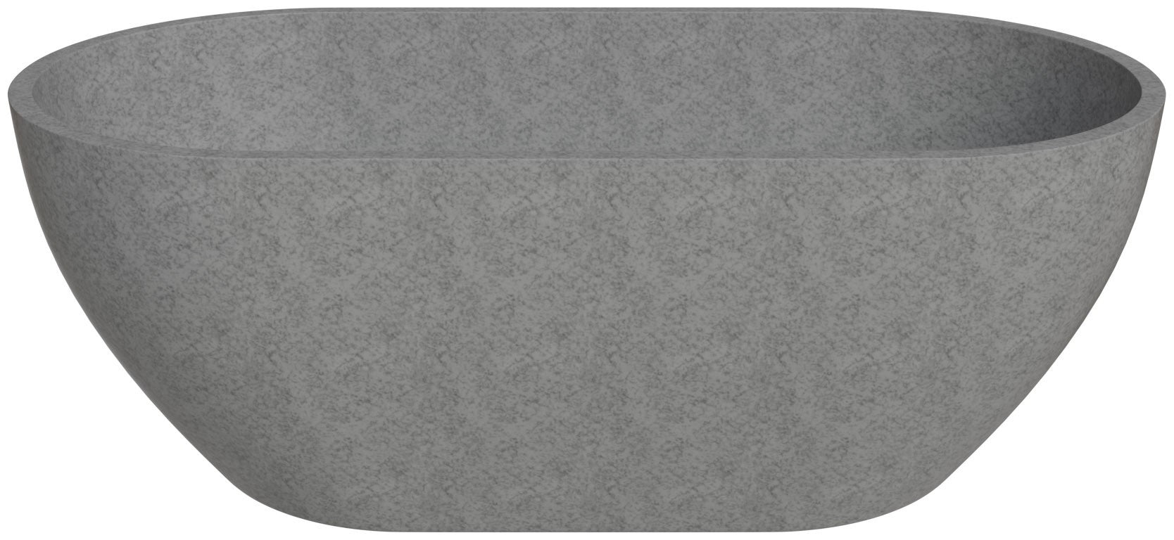 Spa Inspired Solid Concrete Oval Freestanding Bathtub by Alfi