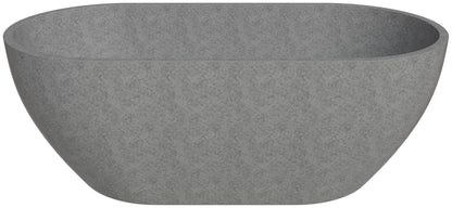 Spa Inspired Solid Concrete Oval Freestanding Bathtub by Alfi