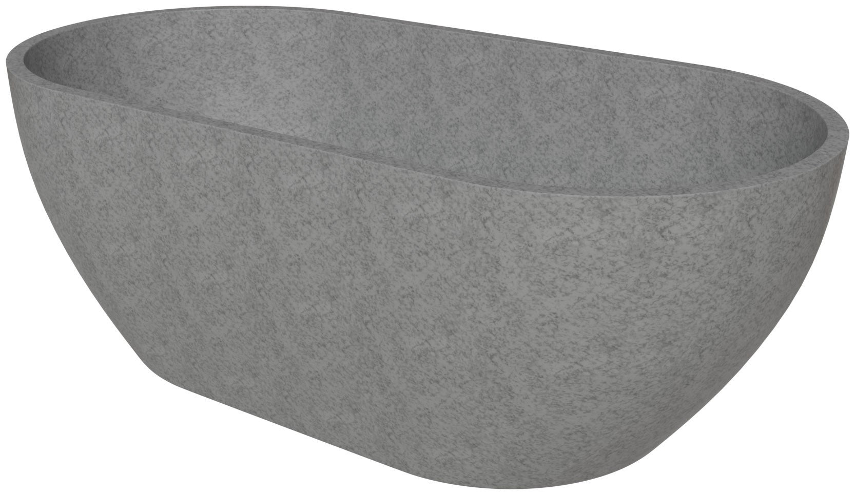 Spa Inspired Solid Concrete Oval Freestanding Bathtub by Alfi
