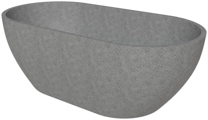 Spa Inspired Solid Concrete Oval Freestanding Bathtub by Alfi