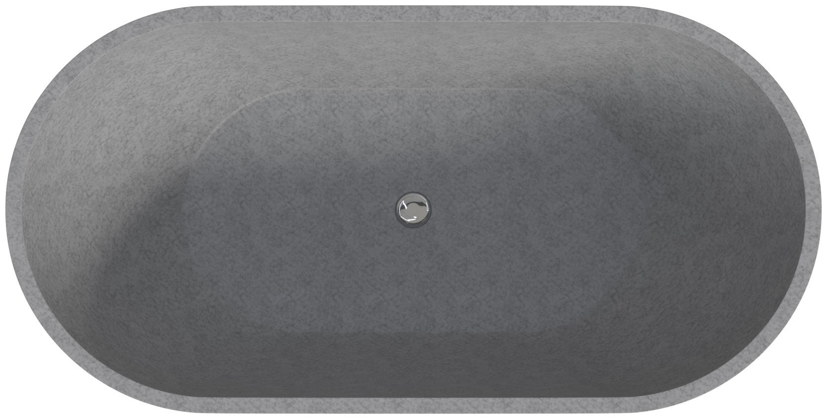 Spa Inspired Solid Concrete Oval Freestanding Bathtub by Alfi