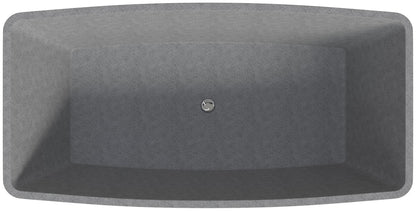Solid Concrete Rectangular Freestanding Bathtub by Alfi
