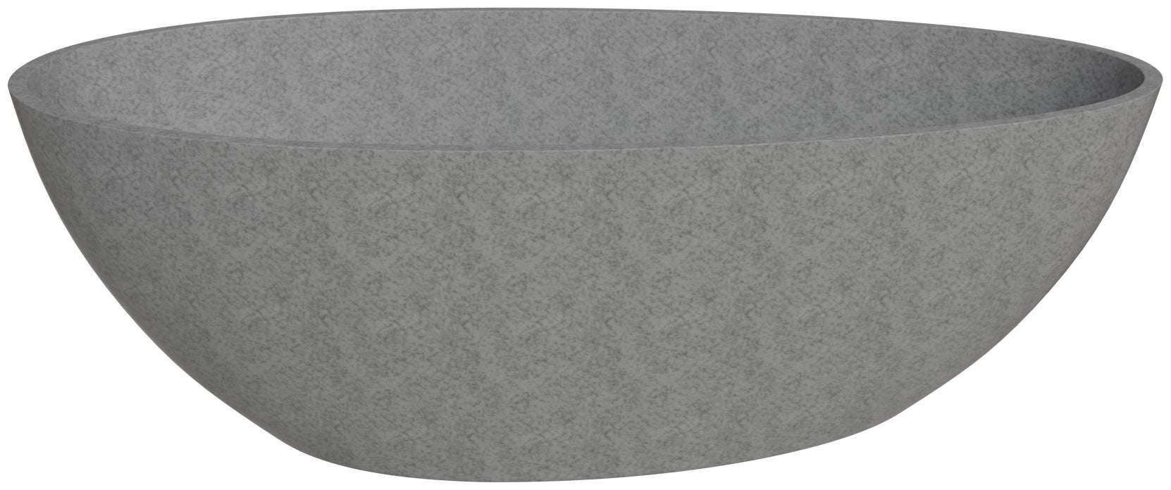 Solid Concrete Tear Drop Freestanding Bathtub by Alfi