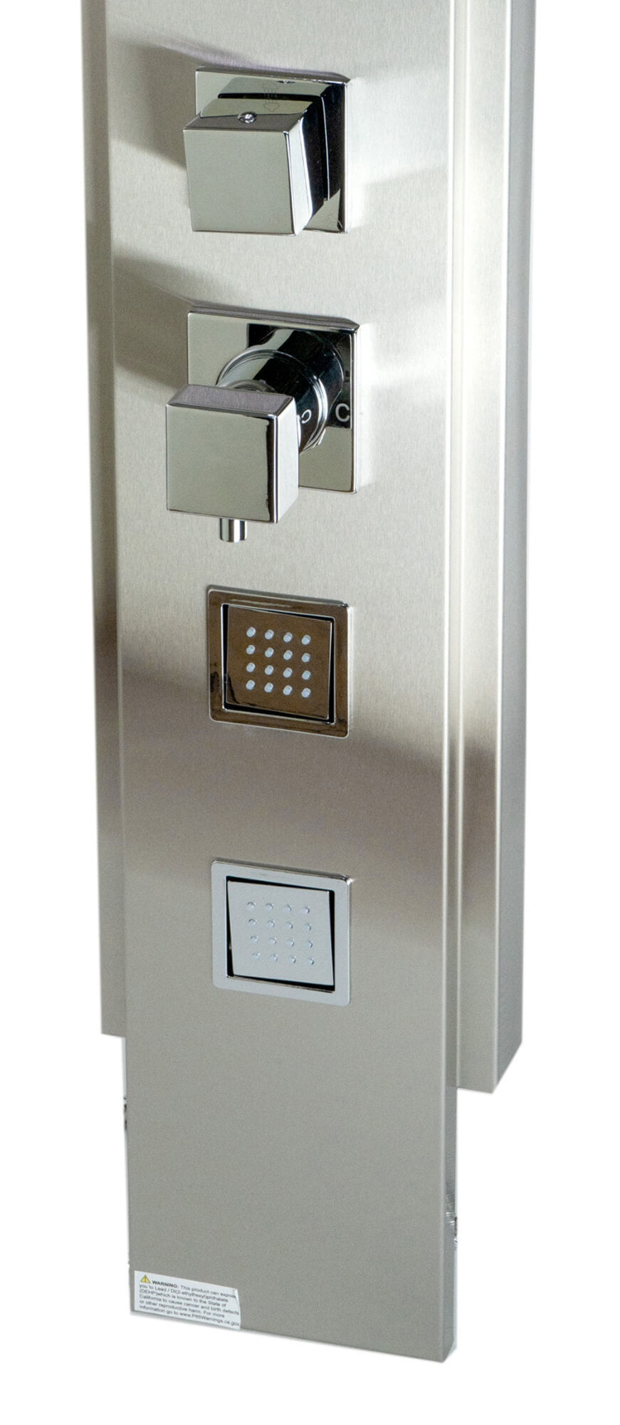 Modern Stainless Steel Shower Panel with 4 Body Sprays by Alfi